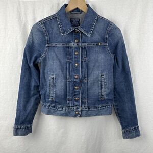 Lucky Brand Redford Blue Denim Snap Button Jacket Women’s Size S Cowgirl Casual